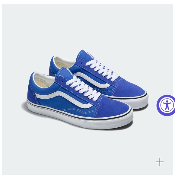 VANS SUED CANVAS OLD SKOOL SHOES DAZZLING BLUE SIZE 7.5 - Picture 1 of 6